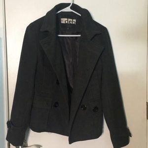 Dark Gray Deb Pea Coat Juniors